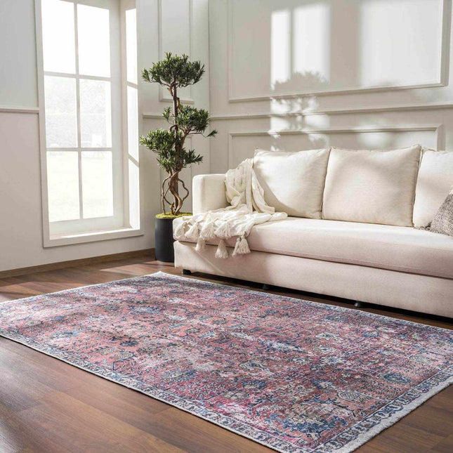 Burgundy Holi-2303 Washable Area Rug Rugs TriadCommerceInc
