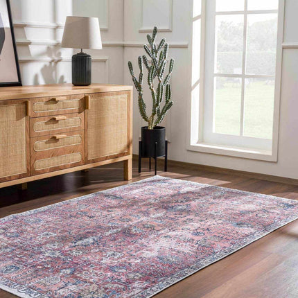 Burgundy Holi-2303 Washable Area Rug Rugs TriadCommerceInc