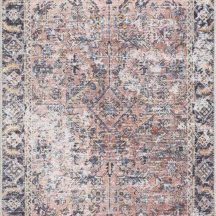 Peach Holi-2305 Washable Area Rug Rugs TriadCommerceInc