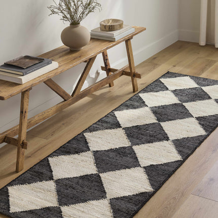 Vivir x Livabliss Antho Black Diamonds Jute Rug Rugs TriadCommerceInc
