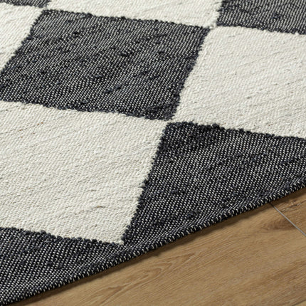 Vivir x Livabliss Antho Black Diamonds Jute Rug Rugs TriadCommerceInc
