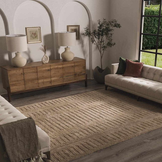 Washable Handmade Wool Rug - Brown Rugs TriadCommerceInc