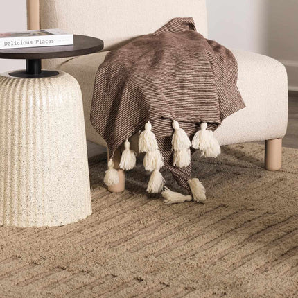 Washable Handmade Wool Rug - Brown Rugs TriadCommerceInc