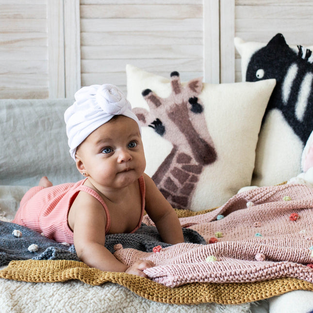 Animal Jungle Giraffe Wool Throw Pillow Pillows TriadCommerceInc