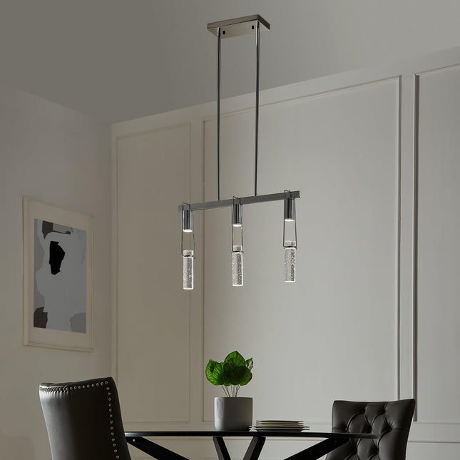 Harmony 3 Light Chandelier // Chrome Chandeliers TriadCommerceInc   