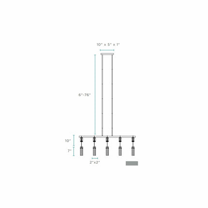 Harmony 5 Light Chandelier // Chrome Chandeliers TriadCommerceInc   