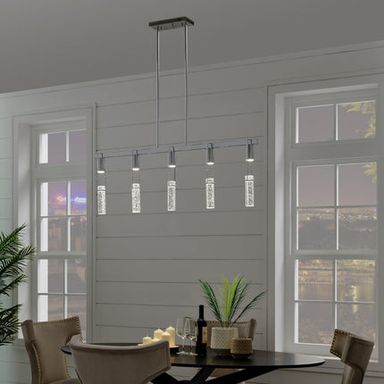Harmony 5 Light Chandelier // Chrome Chandeliers TriadCommerceInc   