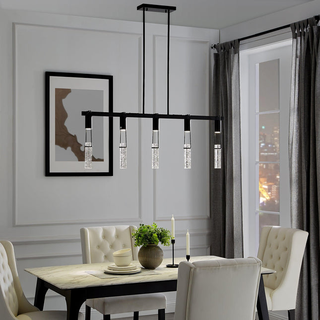 Harmony 5 Light Chandelier // Matte Black Chandeliers TriadCommerceInc   