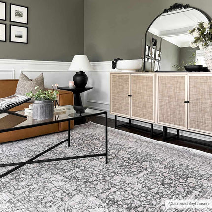 Hedda Vintage Flat Pile Washable Rug Rugs TriadCommerceInc