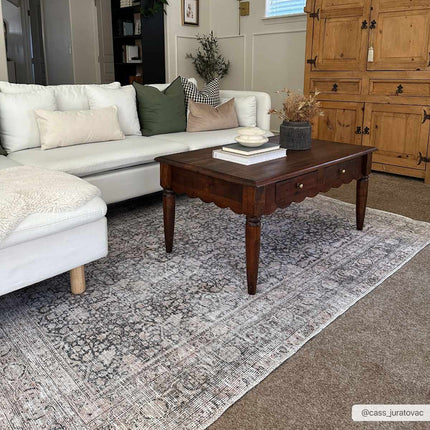 Hedda Vintage Flat Pile Washable Rug Rugs TriadCommerceInc