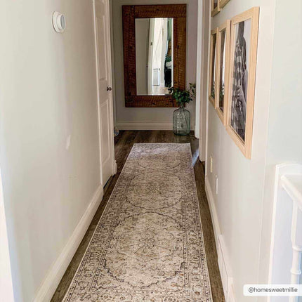 Hiti Cream Flat Pile Washable Rug Rugs TriadCommerceInc