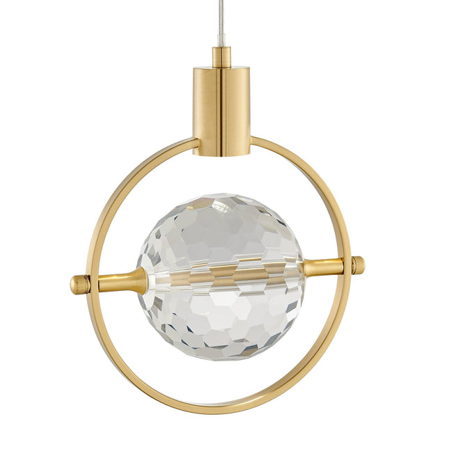 Hollywood Circle 1 Light Pendant // Gold Pendants TriadCommerceInc   