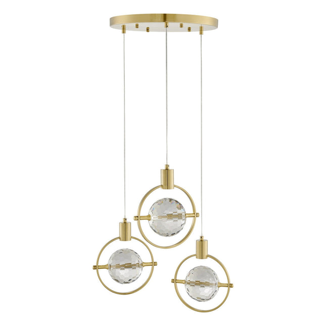 Hollywood Circle 3 Light Pendant // Gold Chandeliers TriadCommerceInc   