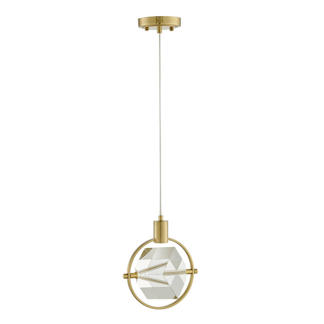 Hollywood Cube 1 Light Pendant // Gold Pendants TriadCommerceInc   
