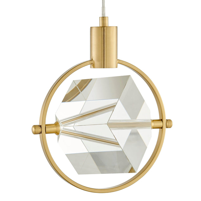 Hollywood Cube 1 Light Pendant // Gold Pendants TriadCommerceInc   