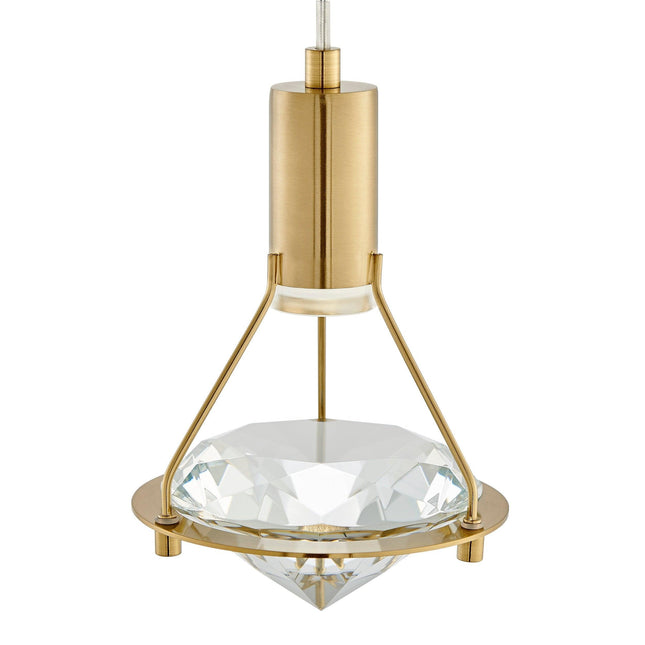 Hollywood Diamond 1 Light Pendant // Gold Pendants TriadCommerceInc   