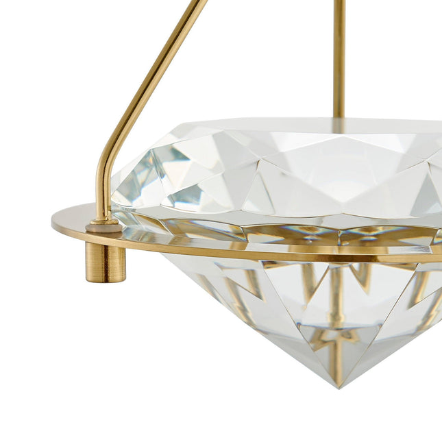 Hollywood Diamond 1 Light Pendant // Gold Pendants TriadCommerceInc   