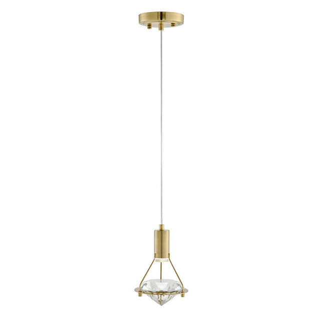 Hollywood Diamond 1 Light Pendant // Gold Pendants TriadCommerceInc   