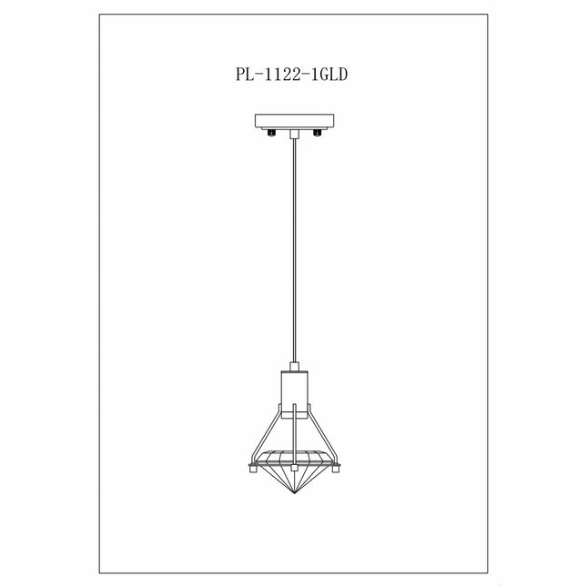 Hollywood Diamond 1 Light Pendant // Gold Pendants TriadCommerceInc   