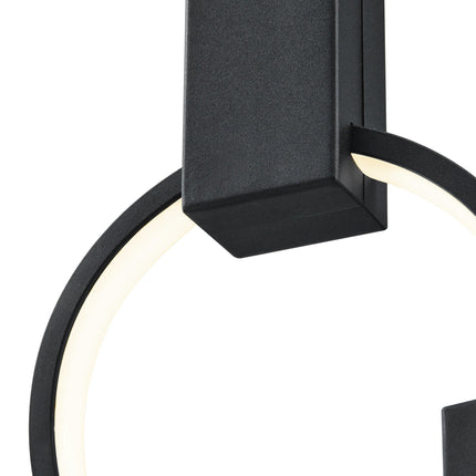Hong Kong LED Circular Chandelier// Matte Black Chandeliers TriadCommerceInc   