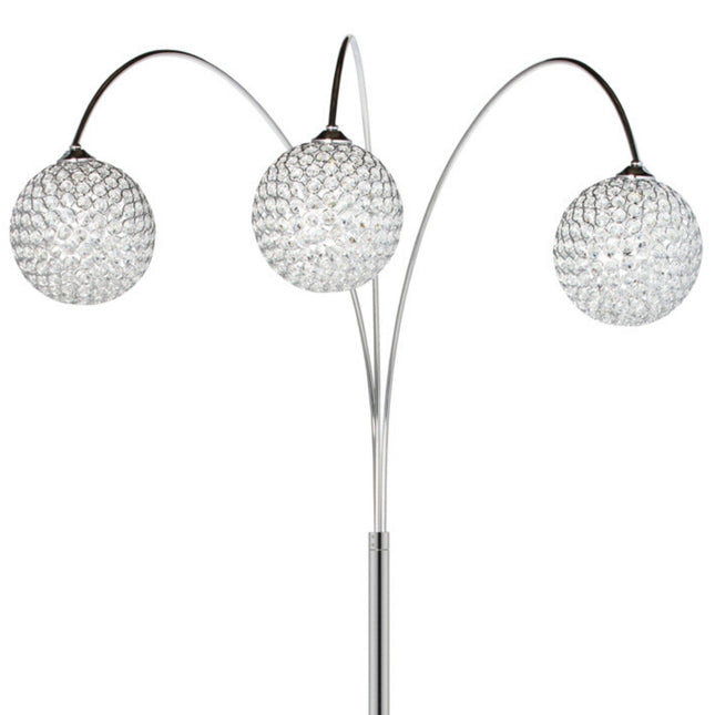 Horizontal Crystal Spheres Floor Lamp // 3 Light Floor Lamps TriadCommerceInc   