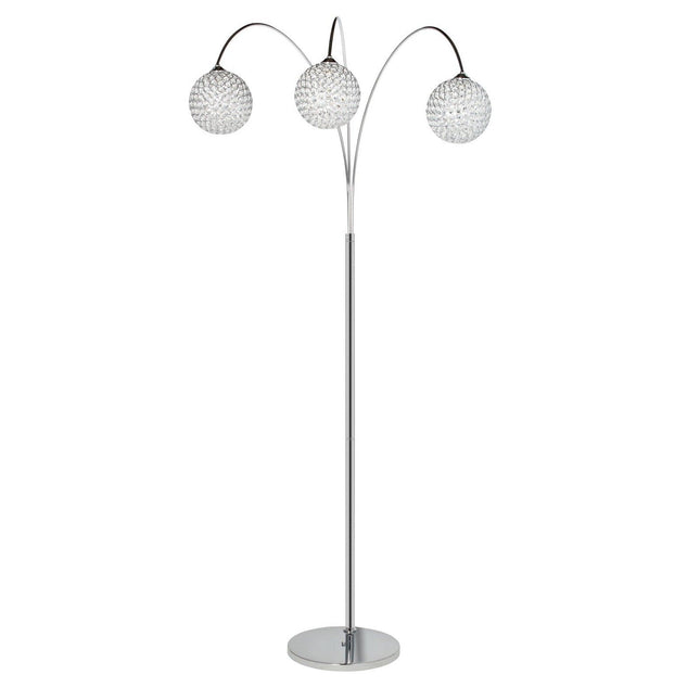 Horizontal Crystal Spheres Floor Lamp // 3 Light Floor Lamps TriadCommerceInc   