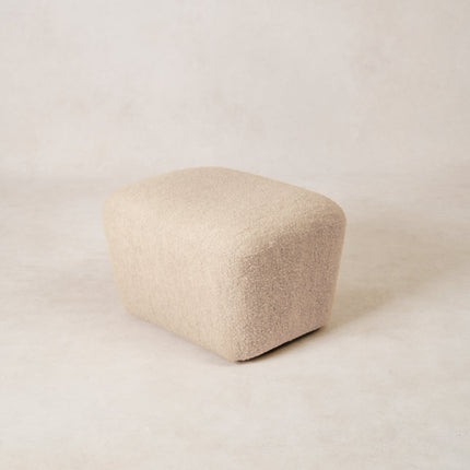 Papa Teddy Ottoman - White Boucle Ottomans TriadCommerceInc