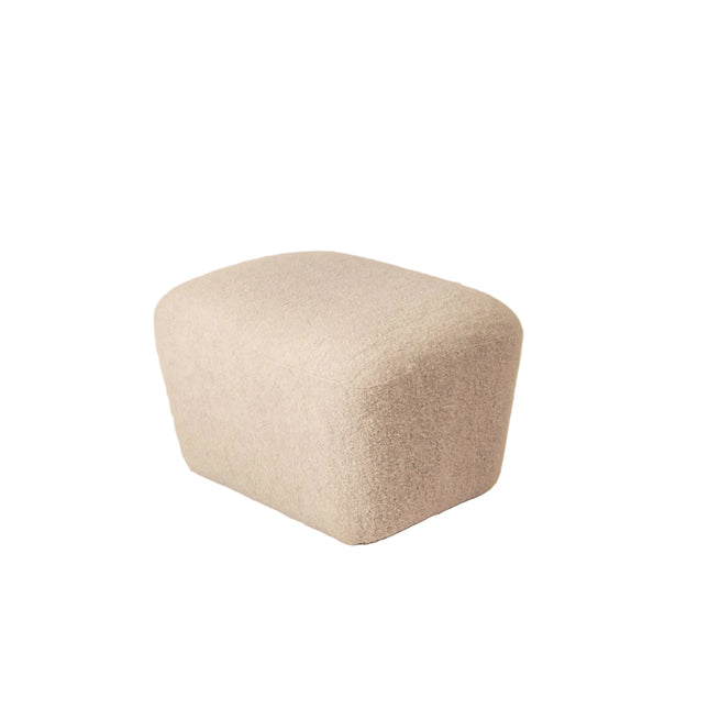Papa Teddy Ottoman - White Boucle Ottomans TriadCommerceInc
