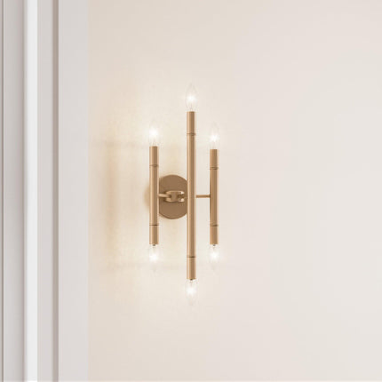 Ignis Mid-Century Modern Gold 6-Light Wall Sconce Lighting Home Decor > Lighting > Wall Lighting > Wall Sconces TriadCommerceInc