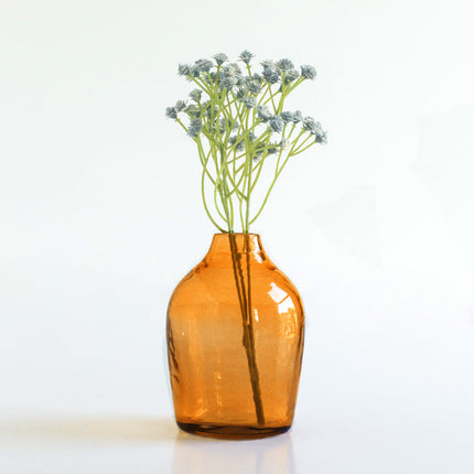 Haley Handblown Hammered Bud Vase Vase TriadCommerceInc Marigold