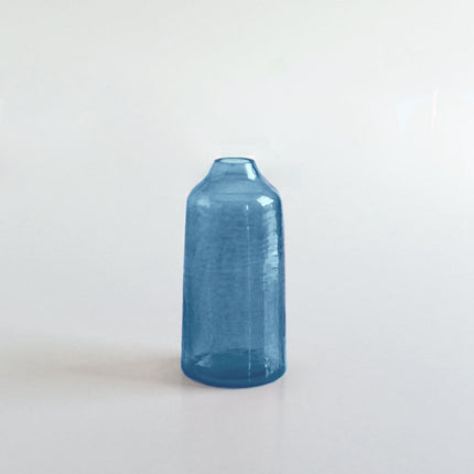 Siena Handblown Hammered Bud Vase Vase TriadCommerceInc Blue