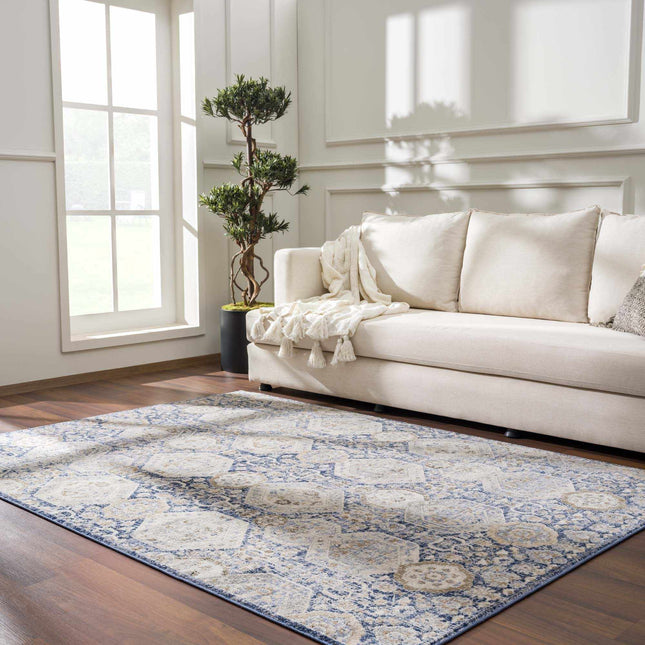 Parkerfield Blue Area Rug Rugs TriadCommerceInc