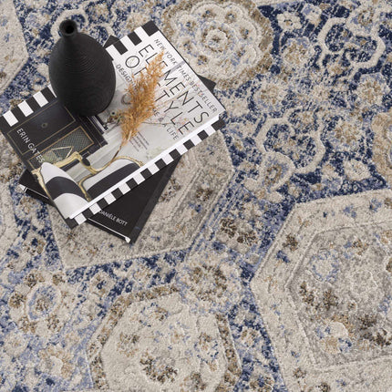 Parkerfield Blue Area Rug Rugs TriadCommerceInc