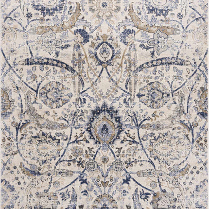 Georgiana Blue & Beige Oushak Rug Rugs TriadCommerceInc