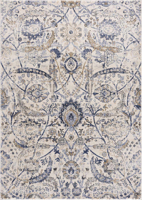 Georgiana Blue & Beige Oushak Rug Rugs TriadCommerceInc