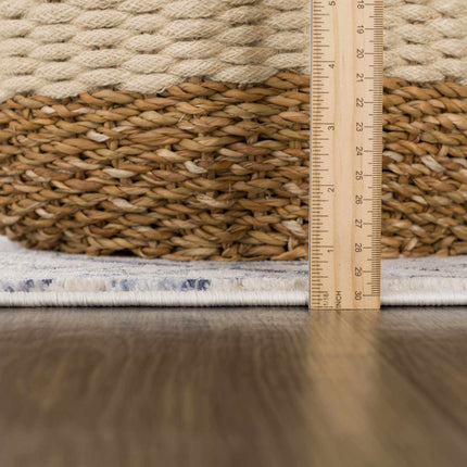 Georgiana Blue & Beige Oushak Rug Rugs TriadCommerceInc