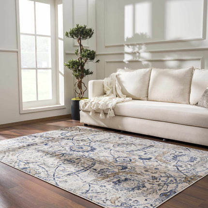 Georgiana Blue & Beige Oushak Rug Rugs TriadCommerceInc