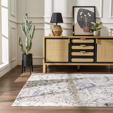Georgiana Blue & Beige Oushak Rug Rugs TriadCommerceInc 5'3" x 7'3" Rectangle