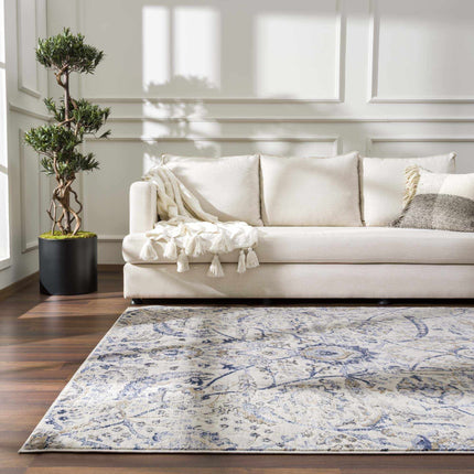 Georgiana Blue & Beige Oushak Rug Rugs TriadCommerceInc