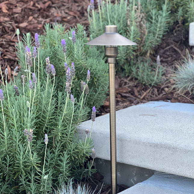 Tulay 18 Inch Antique Brass Outdoor Path Light Landscape Pathway Lighting TriadCommerceInc