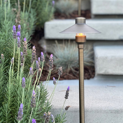 Tulay 18 Inch Antique Brass Outdoor Path Light Landscape Pathway Lighting TriadCommerceInc