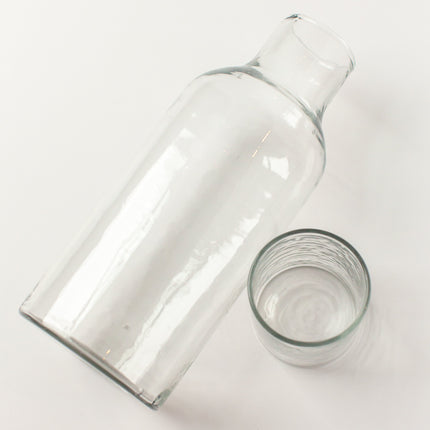 Handblown Hammered Glass Carafe Kitchen & Dining TriadCommerceInc Clear