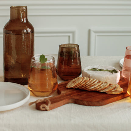 Handblown Hammered Glass Carafe Kitchen & Dining TriadCommerceInc