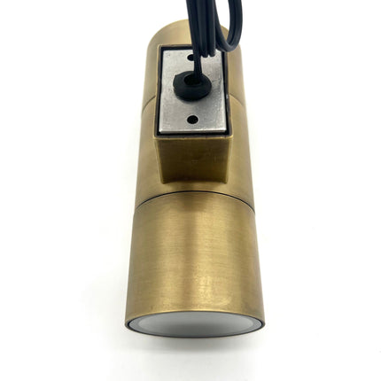 Stelvio Outdoor Sconce Antique Brass Up Down Light Sconce Light TriadCommerceInc
