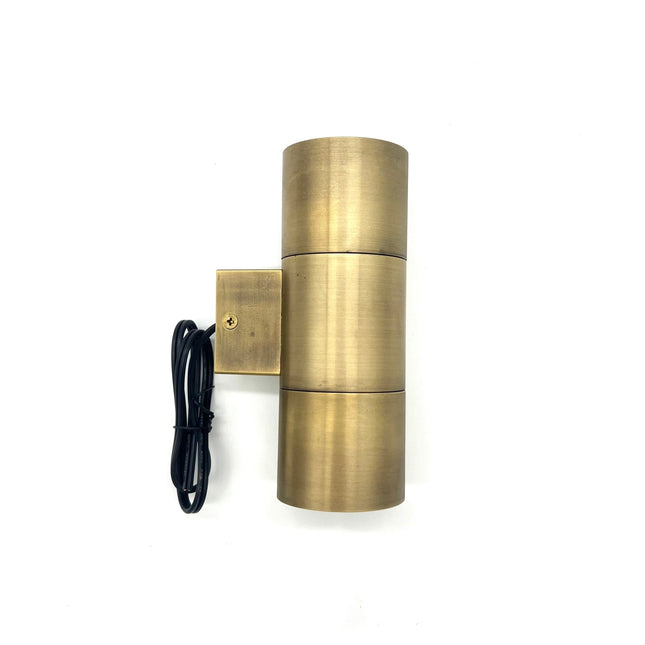 Stelvio Outdoor Sconce Antique Brass Up Down Light Sconce Light TriadCommerceInc