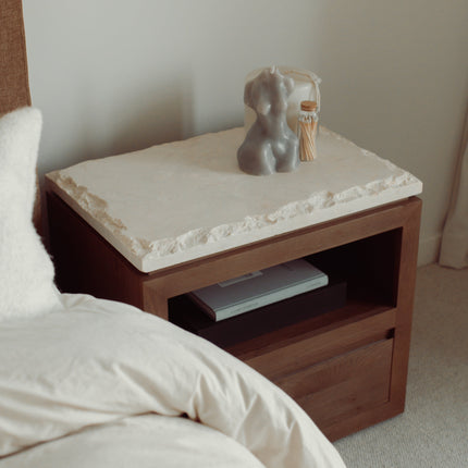 Sofita Marble Nightstand - Mocha End Tables TriadCommerceInc