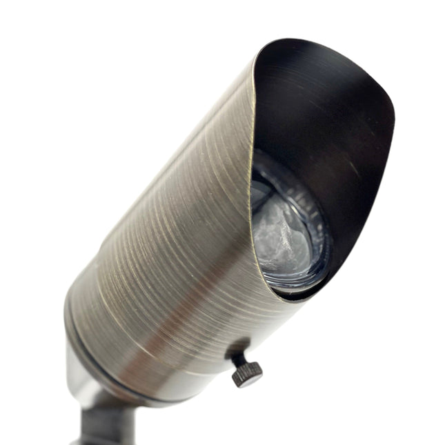 Rein Adjustable Brown Brass Outdoor Landscape Spotlight Spot Light TriadCommerceInc
