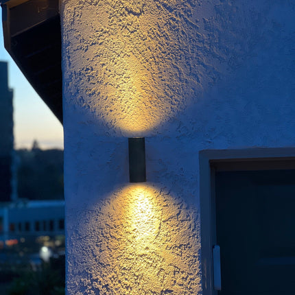 Stelvio Black Outdoor Low Voltage Up Down Sconce Sconce Light TriadCommerceInc