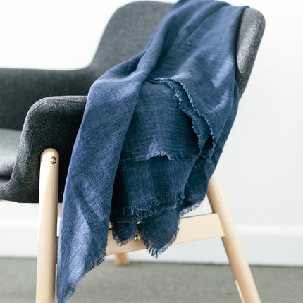 Stone Washed Linen Throw Blanket Blankets TriadCommerceInc   
