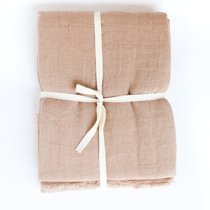Stone Washed Linen Throw Blanket Blankets TriadCommerceInc   